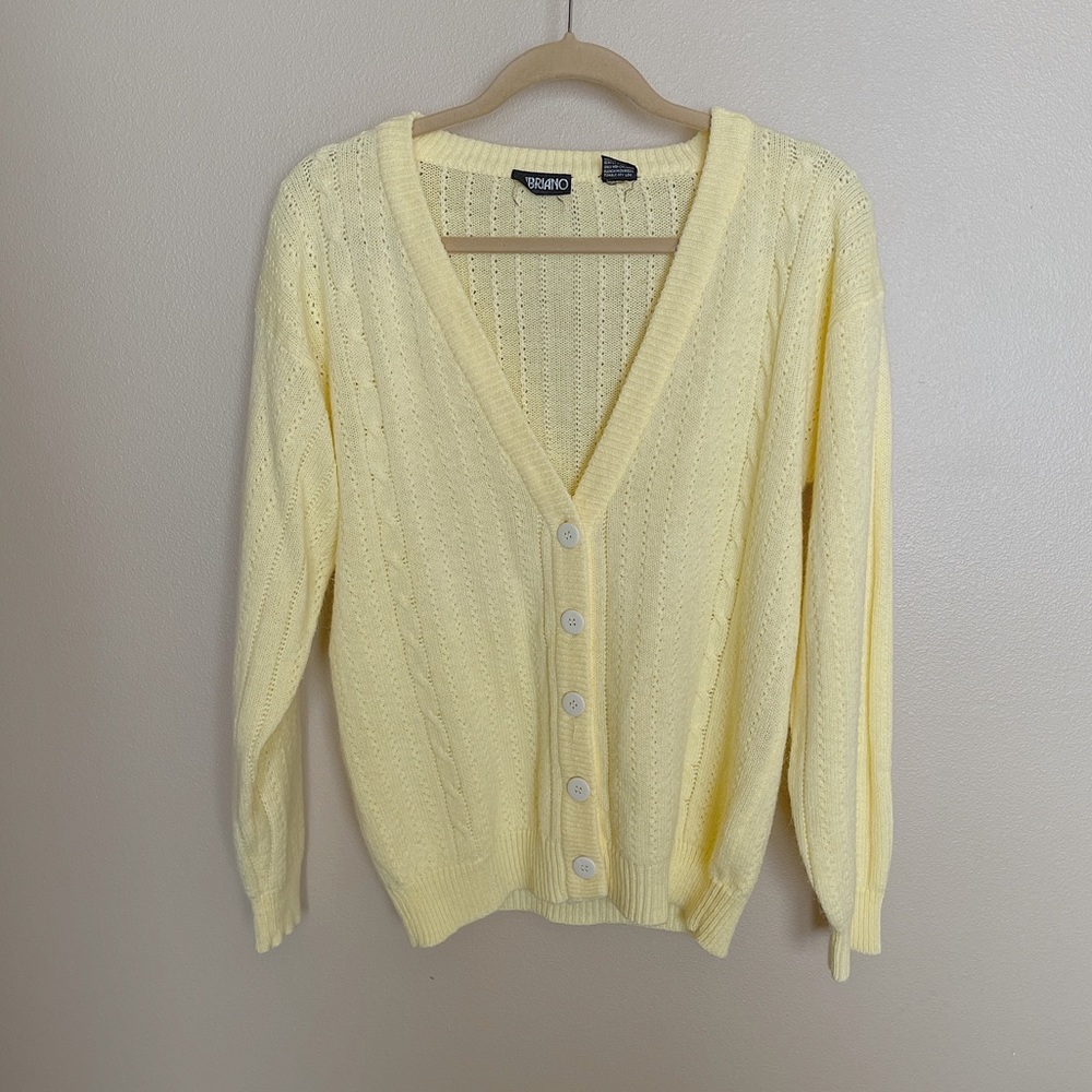 Vintage yellow button down cardigan